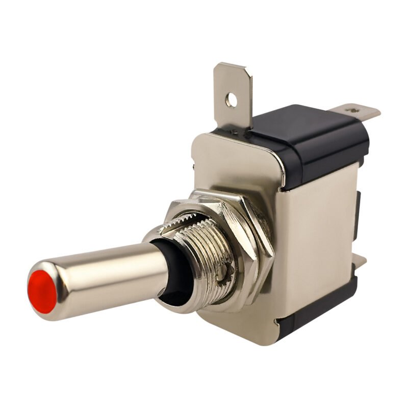 red illuminated toggle switch