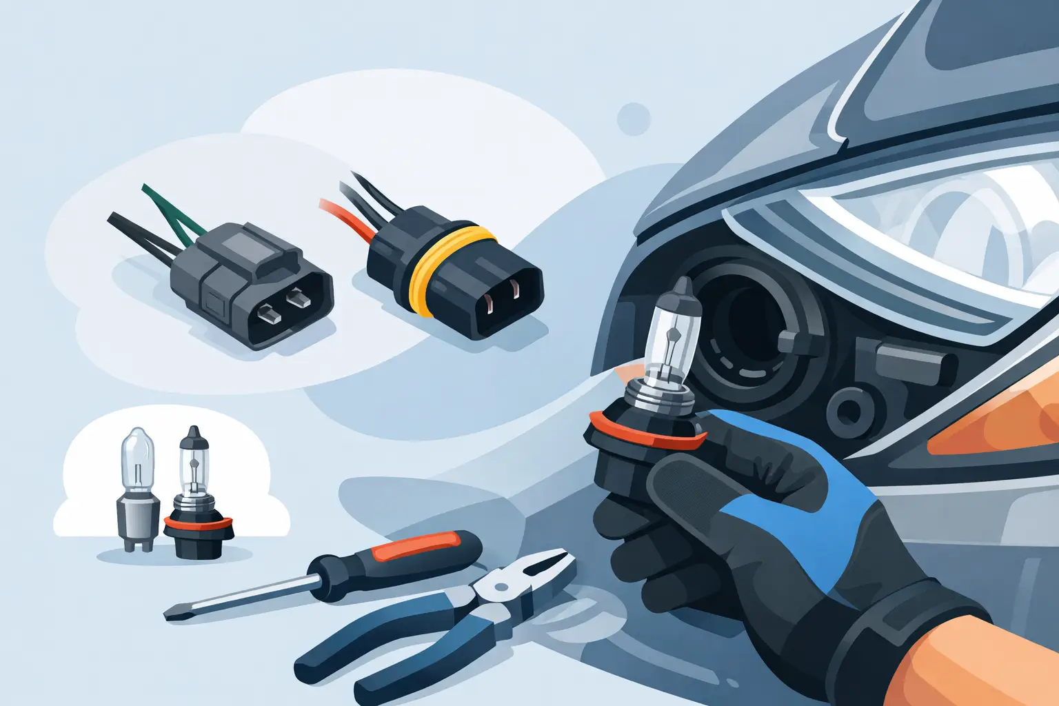 Car Light Bulb Connector Replacement Guide