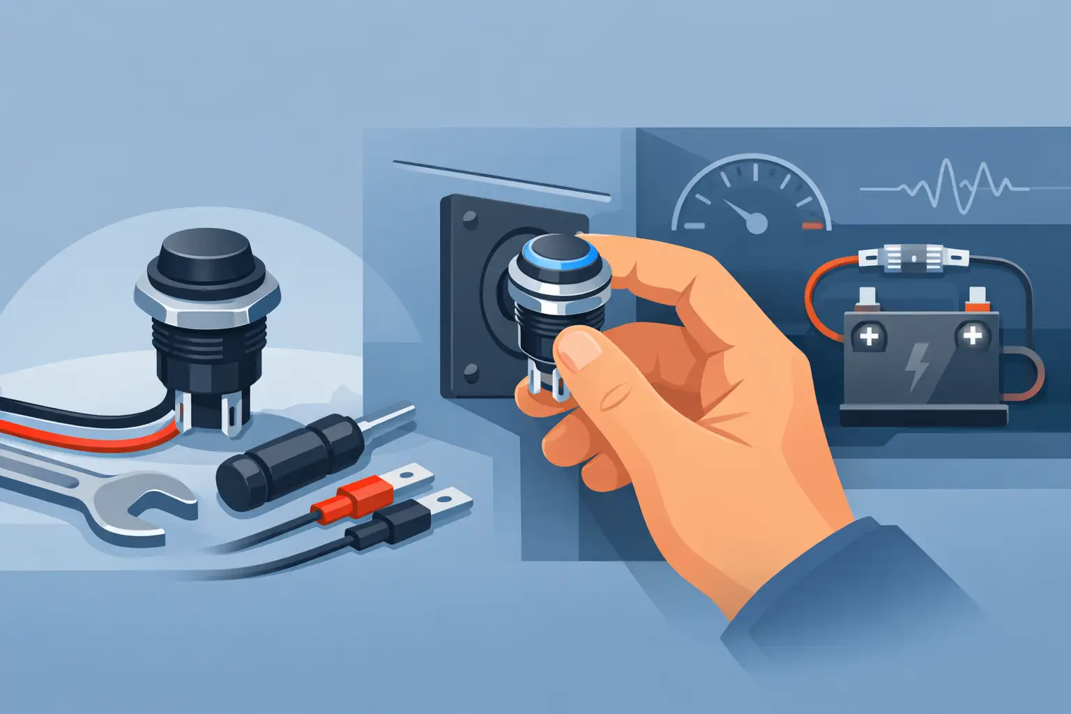 How to Replace a Push Switch in 12V Systems