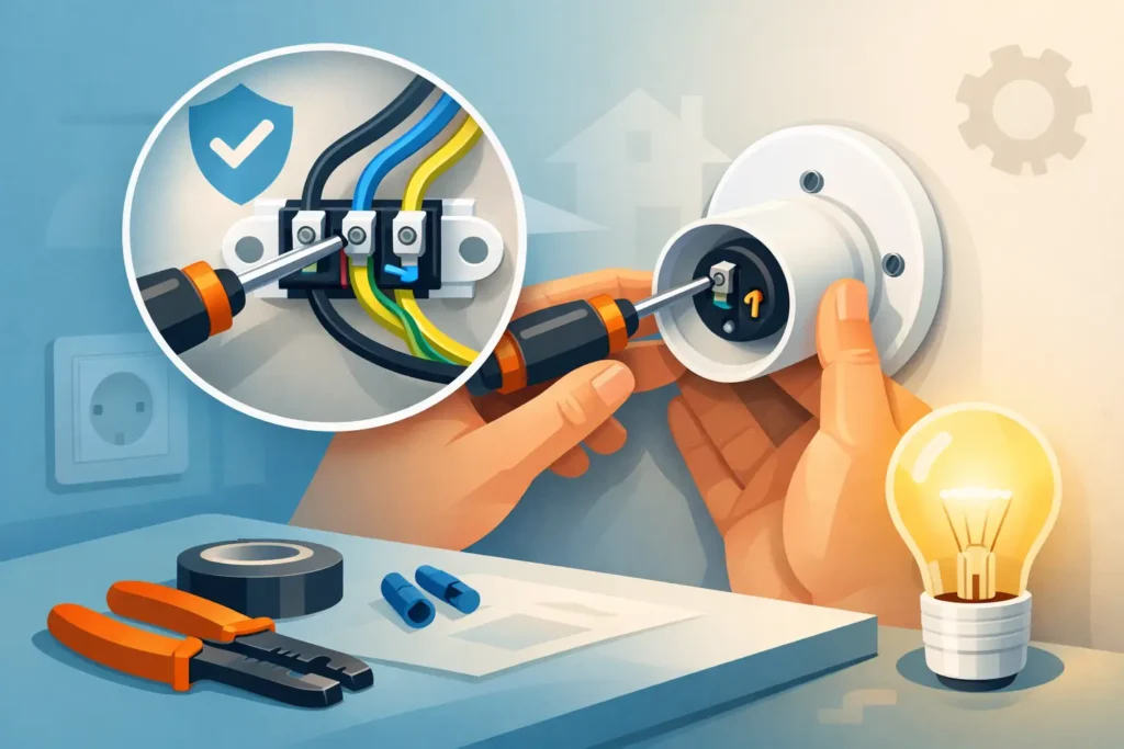 How to Install a Bulb Holder and Wire It Safely